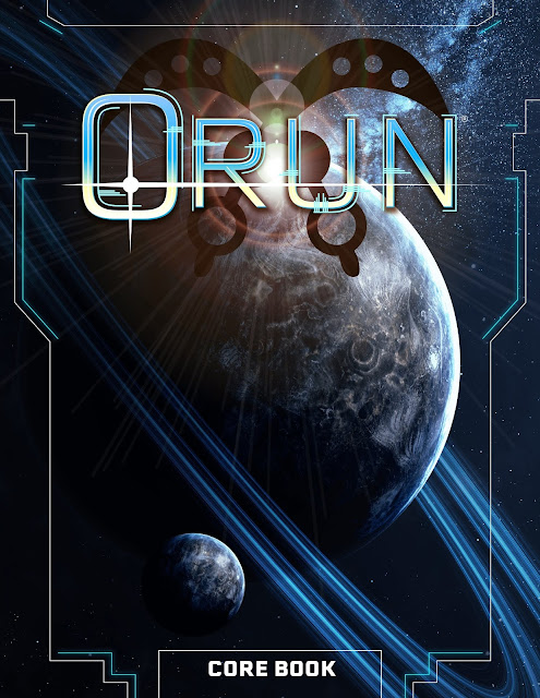 A book showing planets and space with the text ORUN CORE BOOK.